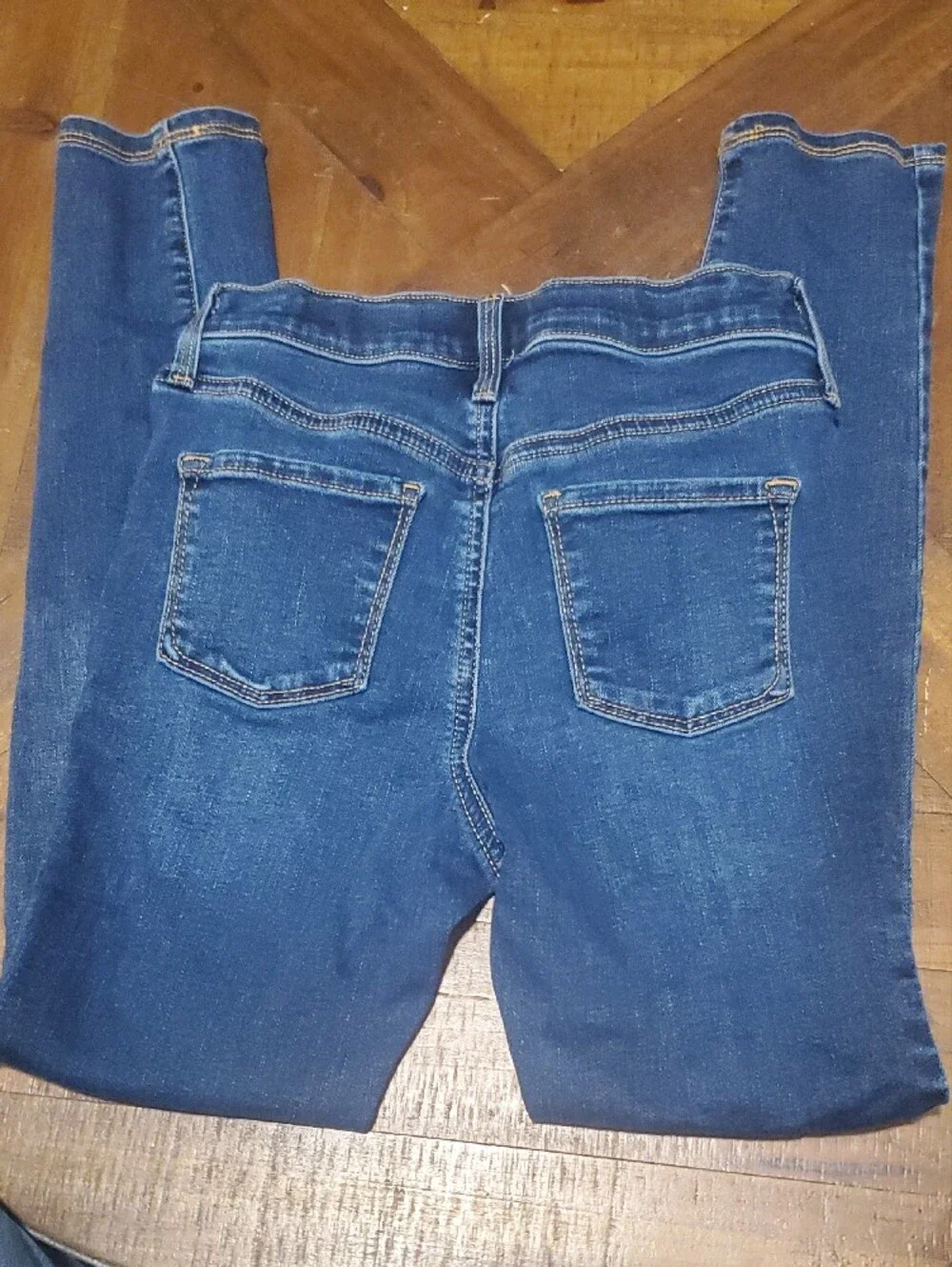 Old Navy Girls Dark Blue Button-Front Skinny Jeans